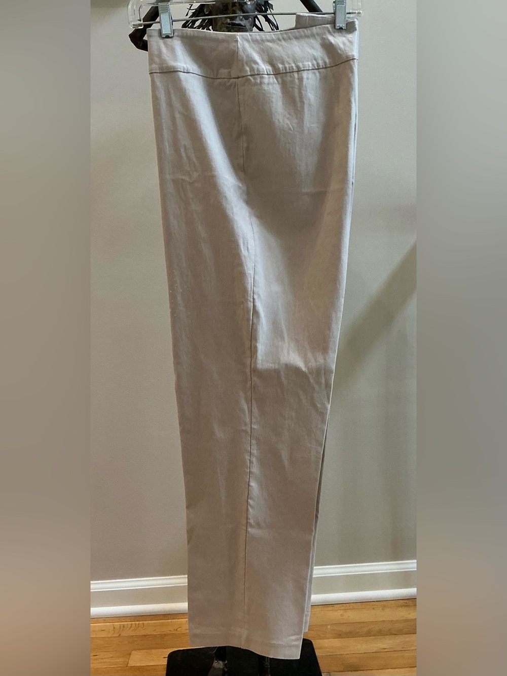 Tribal Straight-Leg Rayon, Nylon, and Spandex Blend Pants in Light Taupe